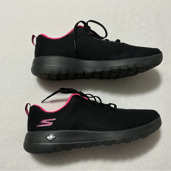 Skechers Black and Pink Women's Sneakers - Picture 2 of 10